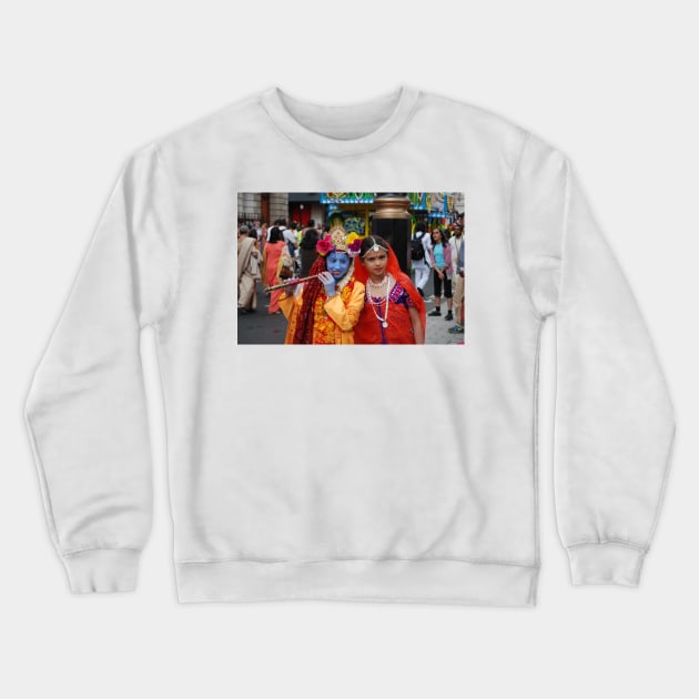 Radha Krishan at Rath Yathra Crewneck Sweatshirt by fantastic-designs